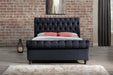 Chesterfield Design Sleigh Bed Frame with Headboard and Footboard