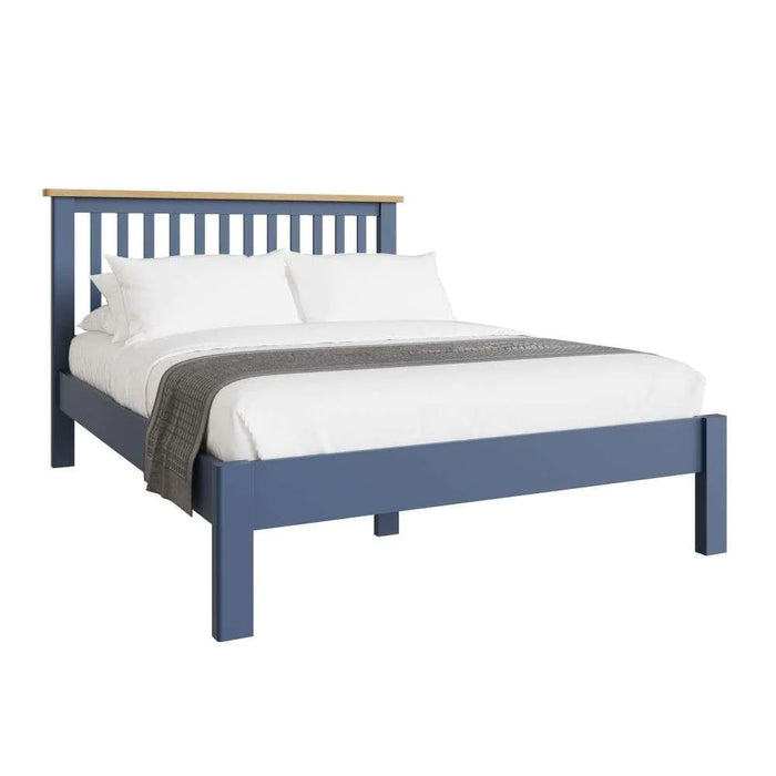 Roy Oak Bed Frame - Blue
