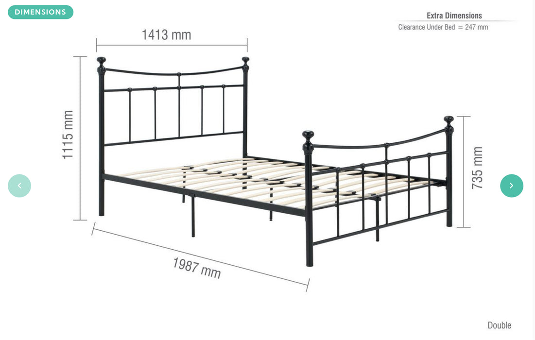 Emily Metal Bed  Frame