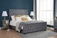Birlea Marquis Plush Grey Fabric Bed Frame Birelea fabric bed frame bed stead double fabric grey plush bed button design chesterfield bed frame grey fabric bed